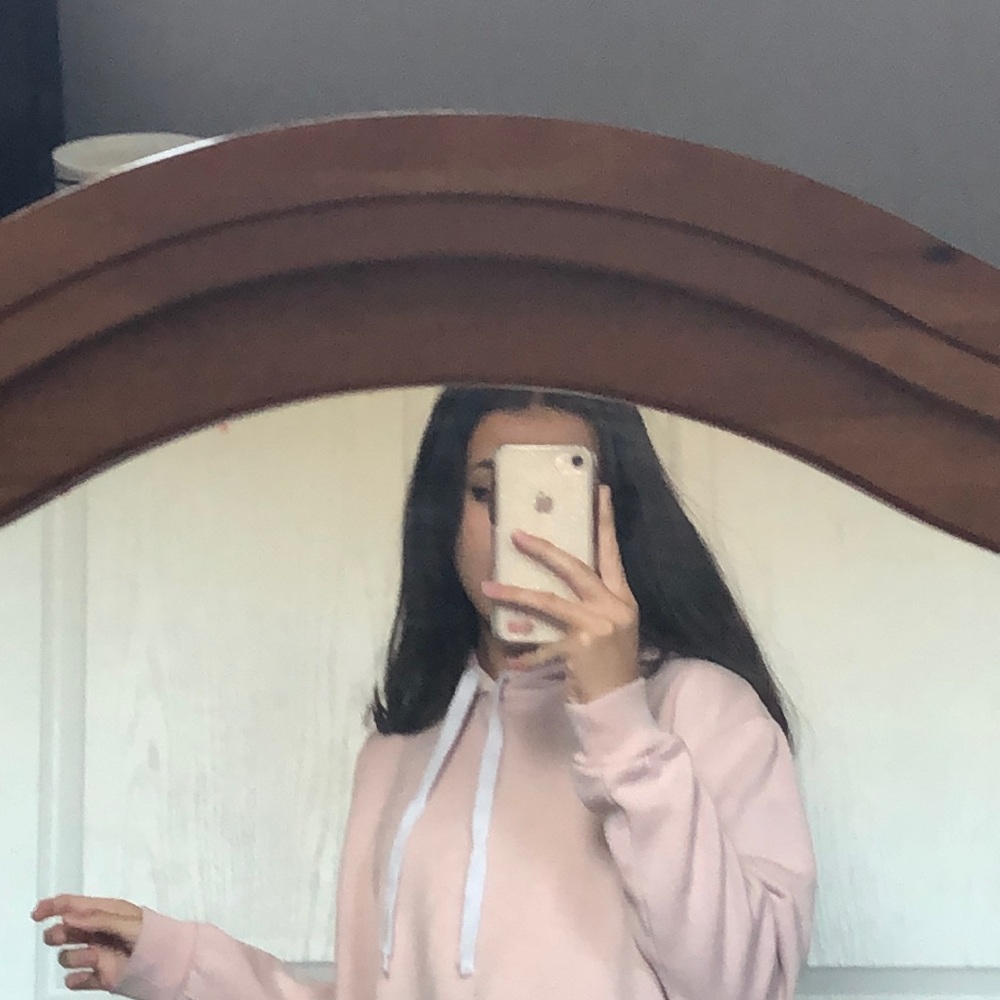 Pink cropped hoodie
